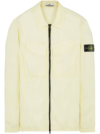 Wappen Patch Old Effect Zip-Up Jacket Beige - STONE ISLAND - BALAAN 2