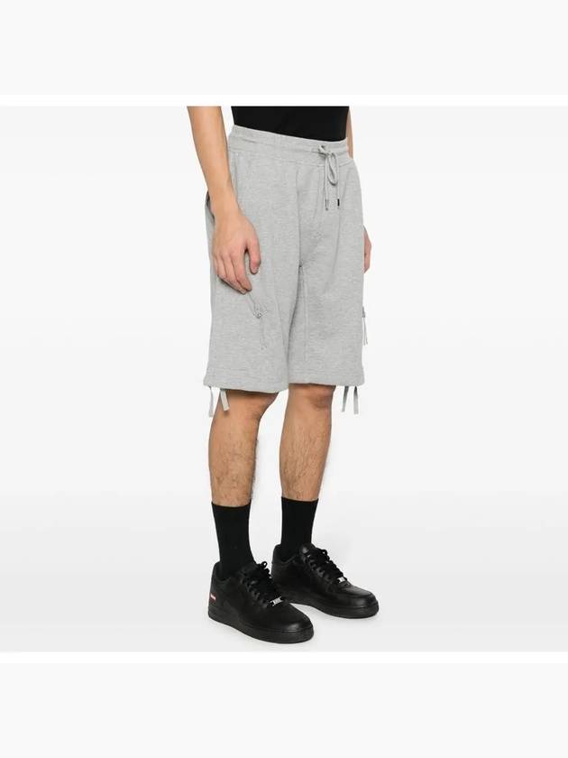 Diagonal Raised Fleece Zipped Pocket Shorts Grey - CP COMPANY - BALAAN 3