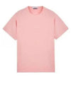 Micro Embroidered Logo Cotton Jersey Short Sleeve T-Shirt PInk - STONE ISLAND - BALAAN 2