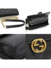 510314 Black leather interlocking GG chain mini clutch crossbag - GUCCI - BALAAN 6