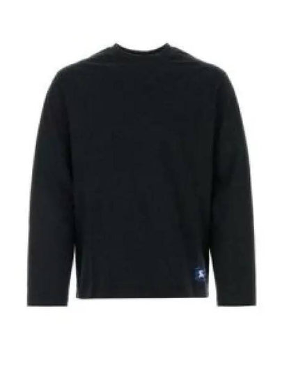 Cotton Long Sleeve T-Shirt Black - BURBERRY - BALAAN 2