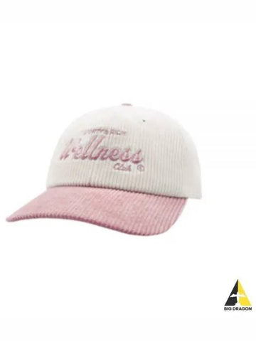 WELLNESS CLUB CORDUROY HAT white AC621 - SPORTY & RICH - BALAAN 1