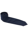 Men's Grosgrain Stripe Tie Dark Navy - THOM BROWNE - BALAAN 3