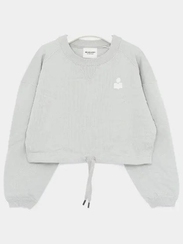 Margo Logo Crop Sweatshirt Light Blue - ISABEL MARANT - BALAAN 2