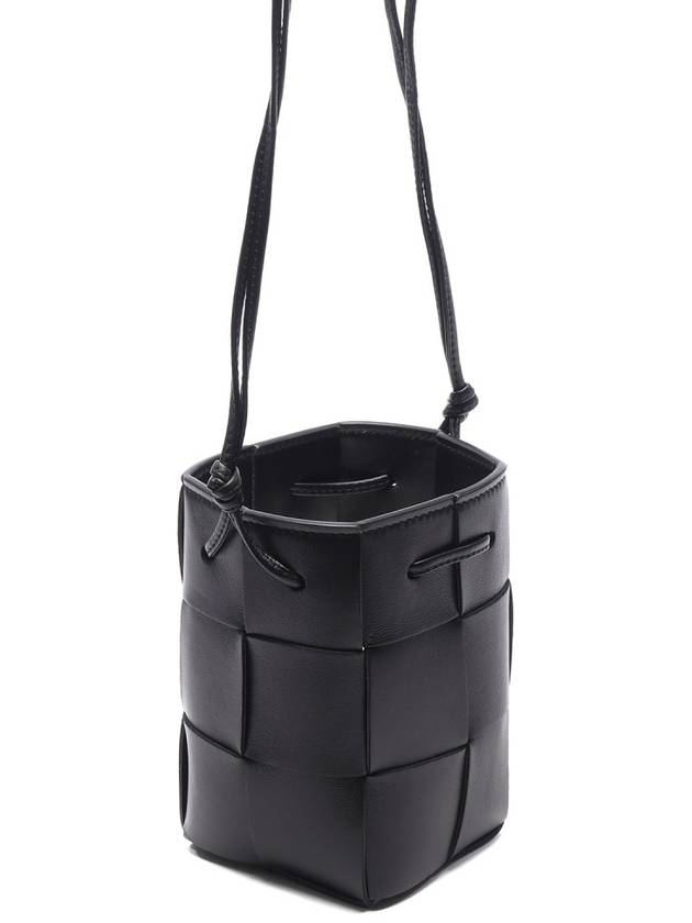 Intrecciato Cassette Small Bucket Bag Black - BOTTEGA VENETA - BALAAN.