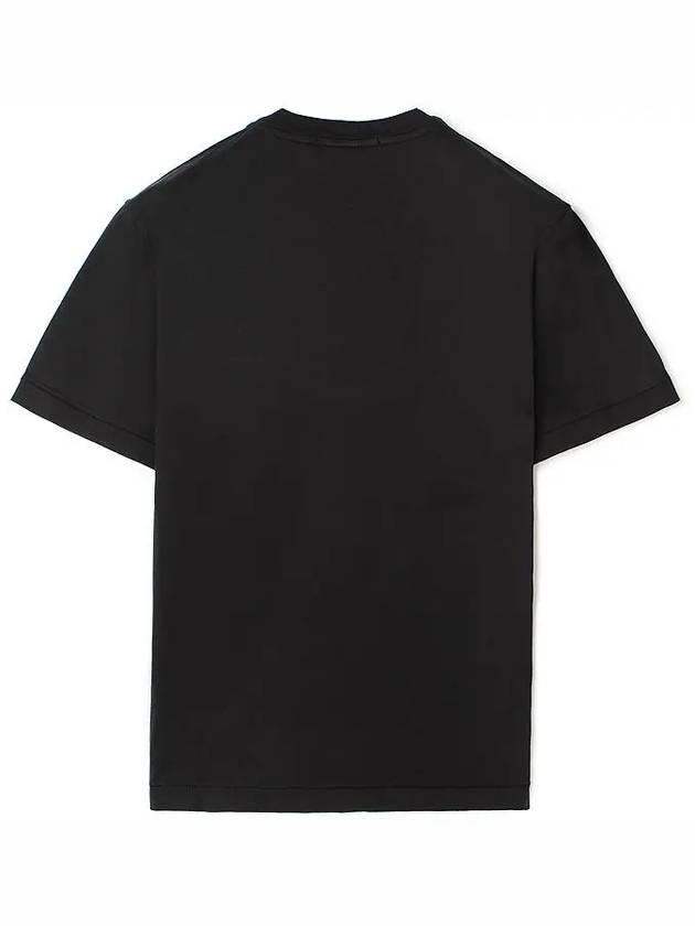 Logo Patch Short Sleeve T-Shirt Black - STONE ISLAND - BALAAN 3