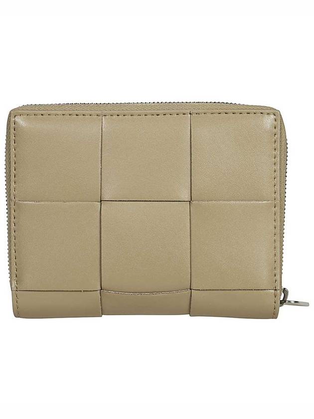 Intrecciato Zipper Around Half Wallet Beige - BOTTEGA VENETA - BALAAN 4