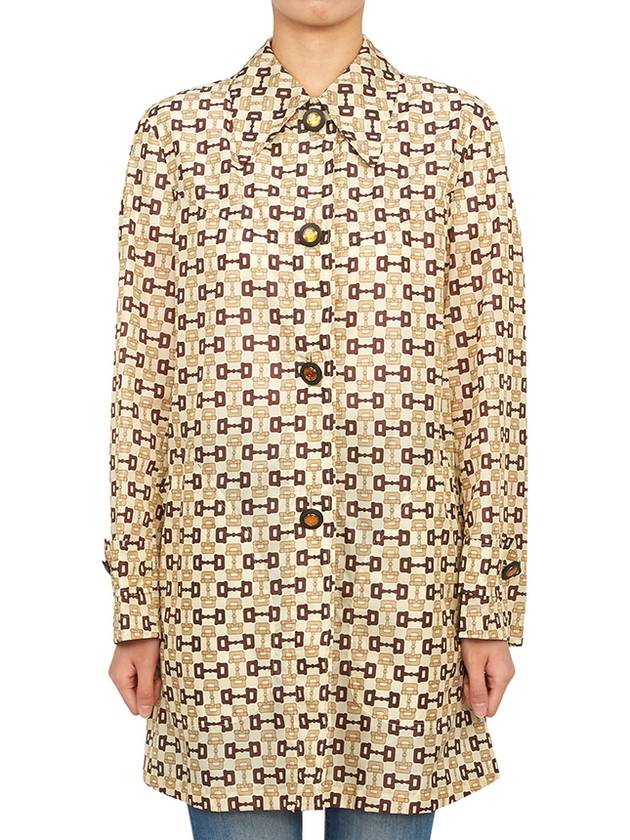 Horsebit Trench Coat Ivory - GUCCI - BALAAN 2