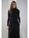 Kaisienne color block half neck polar knit black - CAHIERS - BALAAN 2