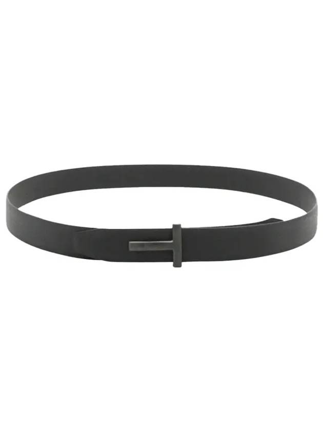 Black Reversible Leather Belt Black - TOM FORD - BALAAN 2