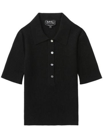 Danae Polo Shirt Black - A.P.C. - BALAAN 1