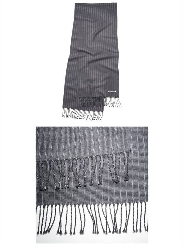 New Wool Stitch Muffler Grey - ACNE STUDIOS - BALAAN 5