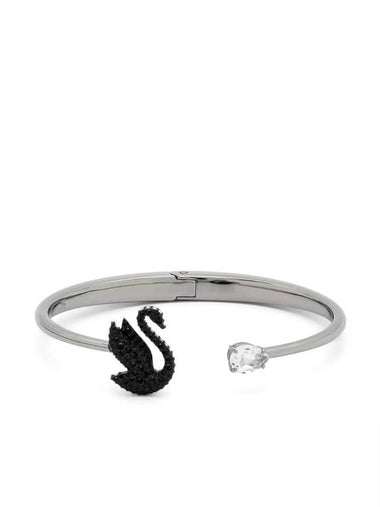 Swan motif open cuff bracelet 5688746 - SWAROVSKI - BALAAN 1