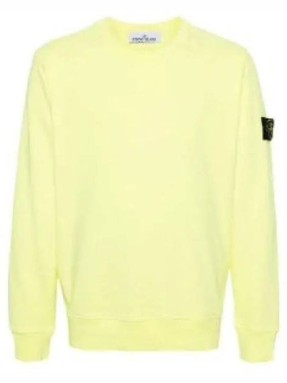 Wappen Patch Garment Dyed Sweatshirt Yellow - STONE ISLAND - BALAAN 2