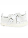 Men's Belted V-Punk Low Top Sneakers White - VALENTINO - BALAAN 2