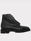 Men's Commando Sole RWB Tab Wingtip Ankle Boots Black - THOM BROWNE - BALAAN.