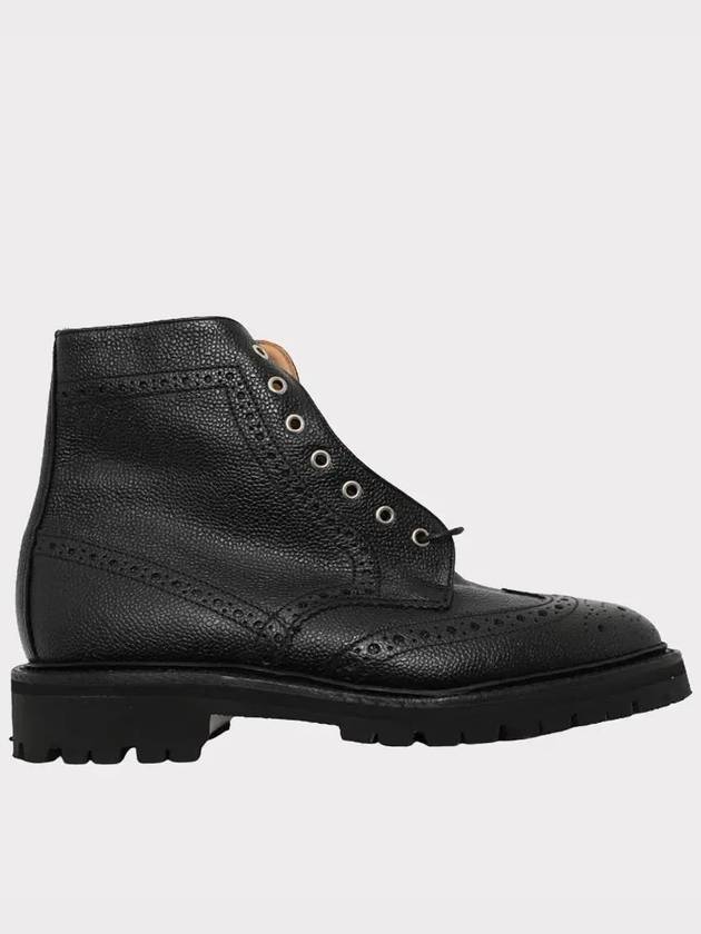 Men's Commando Sole RWB Tab Wingtip Ankle Boots Black - THOM BROWNE - BALAAN 2