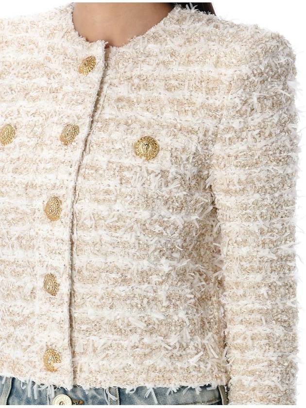 Balmain Cropped Tweed Jacket - BALMAIN - BALAAN 3