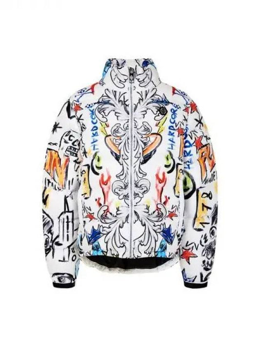 Week 20% Coupon 10% Men's Graffiti Duck Down Puffer Jacket White 270128 - PHILIPP PLEIN - BALAAN 1