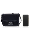 emblem buckle nylon cross bag black - PRADA - BALAAN 7