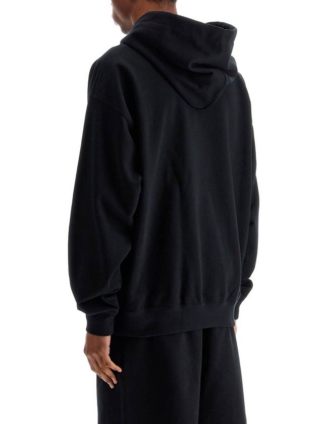 men's black hoodie in recycled cotton and polyester - Y-3 - BALAAN 3