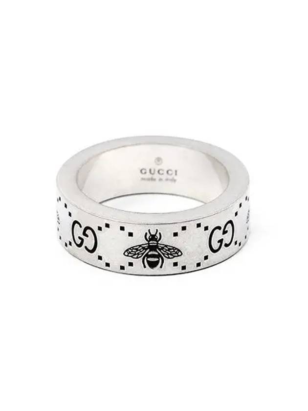 Double G Logo Bee Ring Silver - GUCCI - BALAAN 3