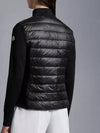 Logo Padded Wool Cardigan Black - MONCLER - BALAAN 5