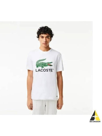 Men s Big Croc Graphic T Shirt White - LACOSTE - BALAAN 1