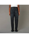 Mid-Washed Tapered Fit Vintage Denim Jeans Black - AMI - BALAAN 4