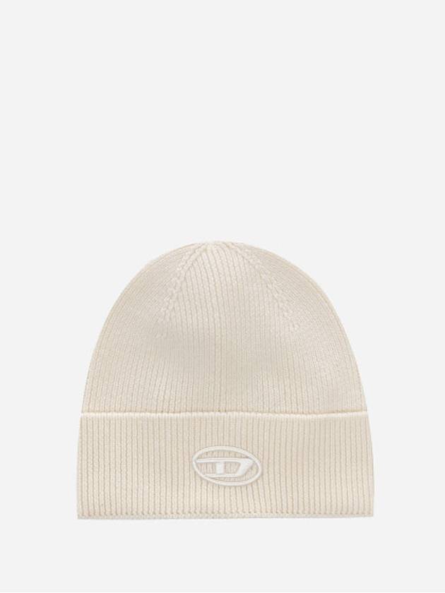 K Coder Pulley B Logo Embroidered Beanie Ivory - DIESEL - BALAAN 2