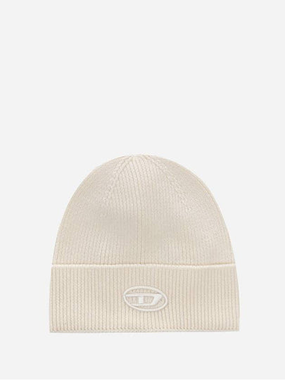 K Coder Pulley B Logo Embroidered Beanie Ivory - DIESEL - BALAAN 2