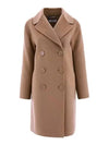 Women's Carby Wool Double Coat Camel - MAX MARA - BALAAN.