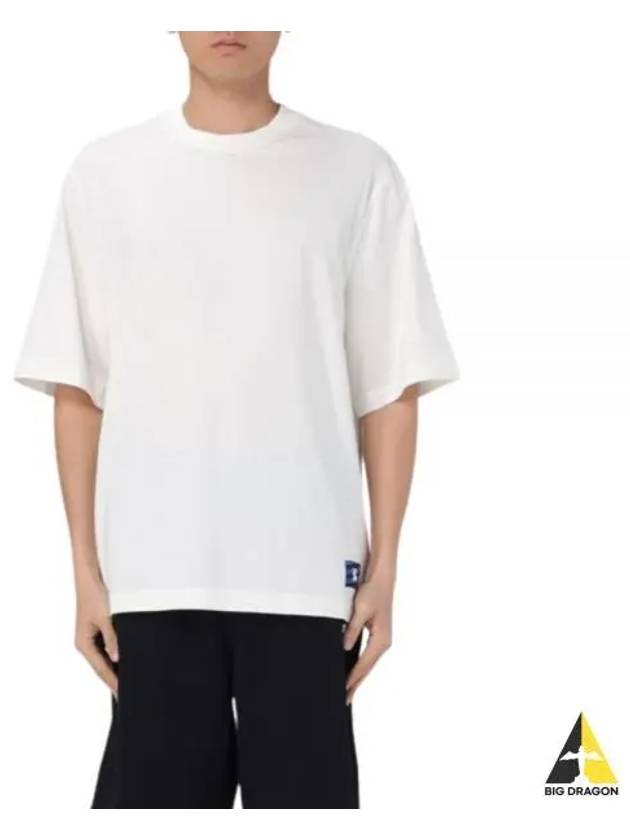 Logo Patch Cotton Jersey Short Sleeve T-Shirt Ivory - BURBERRY - BALAAN 2