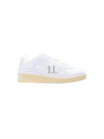 Men's Logo Leather Low Top Sneakers White - JIL SANDER - BALAAN 2