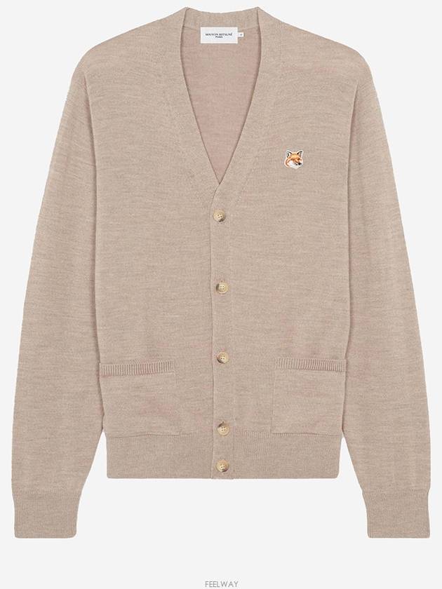 Fox Head Patch Classic Cardigan Beige Melange - MAISON KITSUNE - BALAAN 2