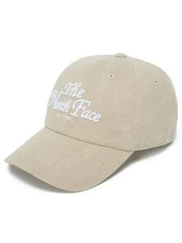 The North Face NE3CQ00O White Label Logo Ball Cap Washed - THE NORTH FACE - BALAAN 1