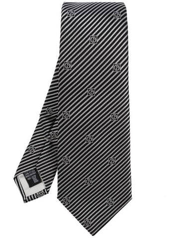 Giorgio Armani Silk Tie, Men's, Black - GIORGIO ARMANI - BALAAN 1