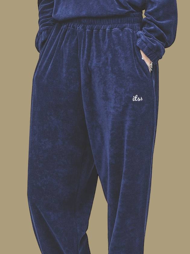 Terry loose fit jogger pants navy - IL TEMPO SELECT SHOP - BALAAN 1