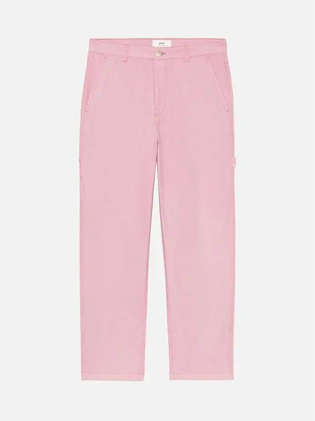 Men's Worker Fit Straight Pants Pink - AMI - BALAAN 2