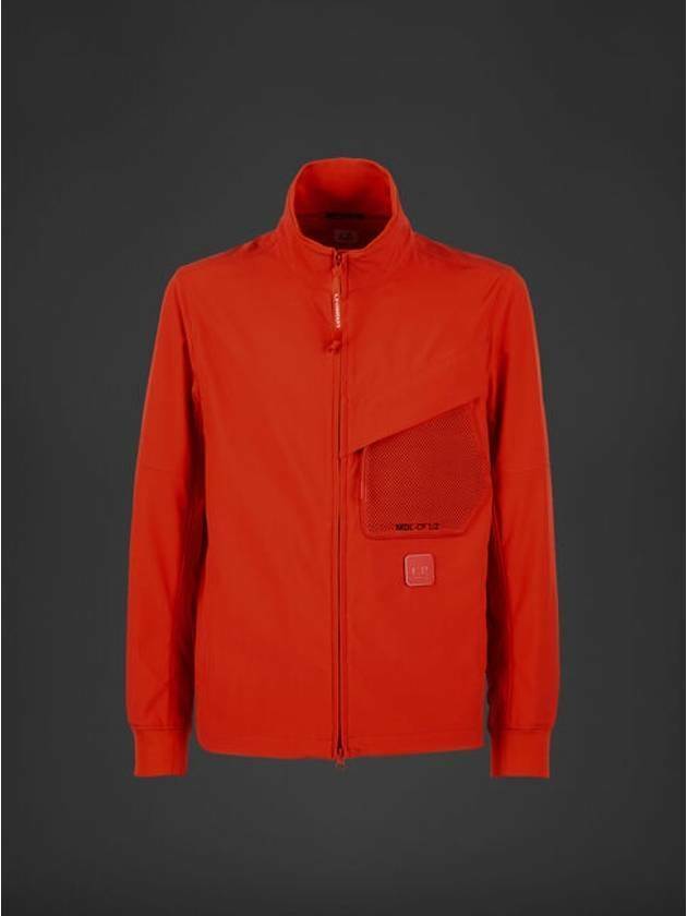 Logo Patch Shell-R Stand Collar Zip Up Jacket Red - CP COMPANY - BALAAN 2