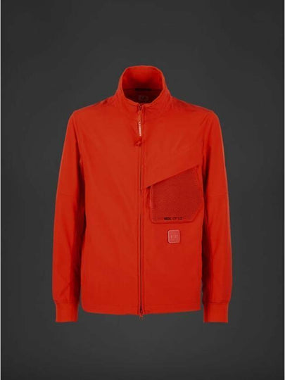 Logo Patch Shell-R Stand Collar Zip Up Jacket Red - CP COMPANY - BALAAN 2