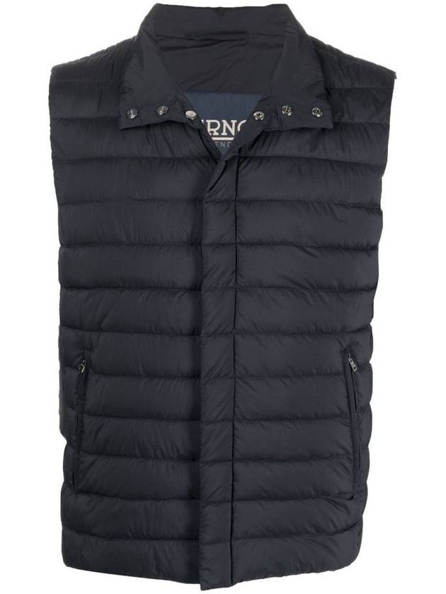 Press Studded Padded Vest Navy - HERNO - BALAAN 2