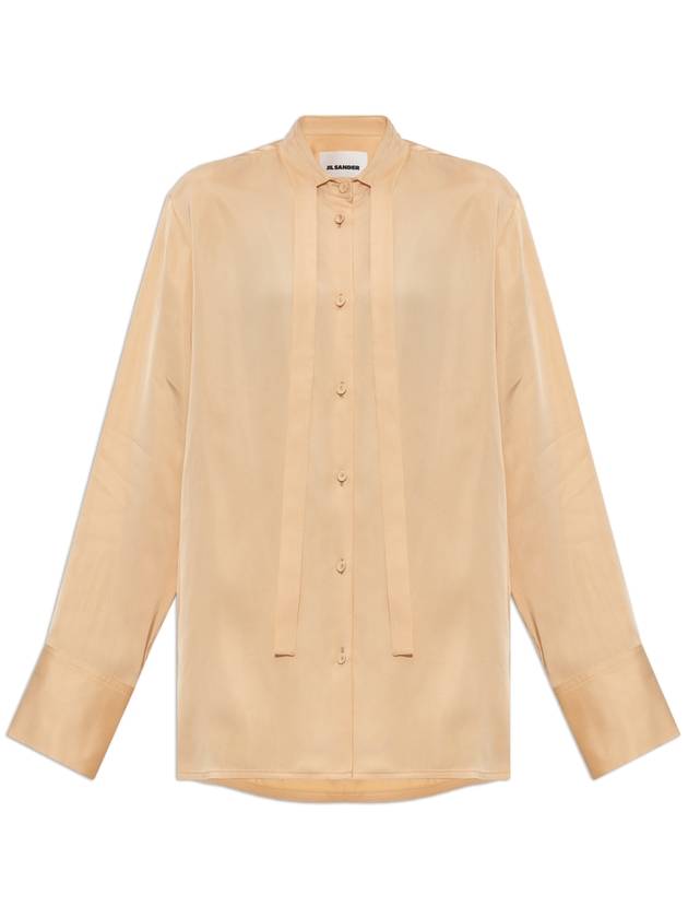 JIL SANDER Satin Shirt, Women's, Orange - JIL SANDER - BALAAN 1