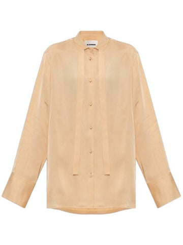 JIL SANDER Satin Shirt, Women's, Orange - JIL SANDER - BALAAN 1