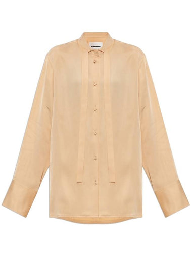 JIL SANDER Satin Shirt, Women's, Orange - JIL SANDER - BALAAN 1