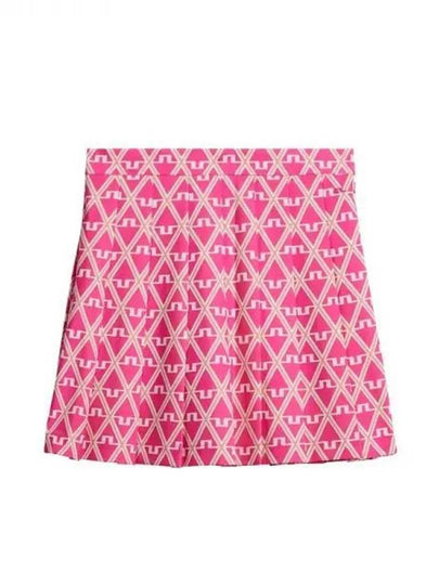 Golf Women's Adina Print Skirt Geo Fuchsia Purple - J.LINDEBERG - BALAAN 2