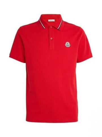 IDomestic shippingI 24 8A00021 89A16 455 Logo patch polo shirt kr 218482 - MONCLER - BALAAN 1