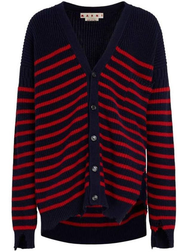 V-neck striped cardigan CDMG0127Q0UFC532 - MARNI - BALAAN 1