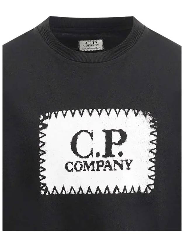 Kids Logo T Shirt Black 16CKTS049B 00LAA17 999 - CP COMPANY - BALAAN 4