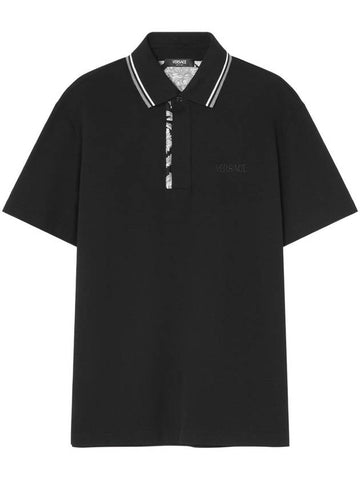 VERSACE POLO WHITH PRINTED VERSACE - VERSACE - BALAAN 1